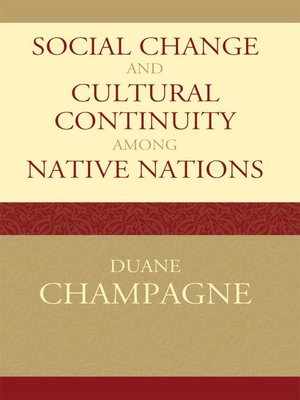 cover image of Social Change and Cultural Continuity among Native Nations